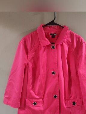 East 5th hot pink blazer peacoat size 1X